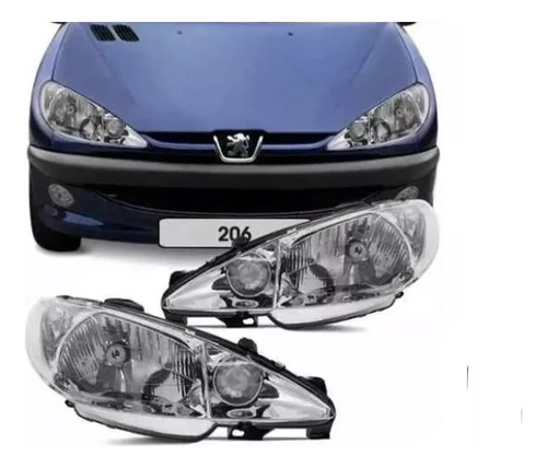 Juego De Opticas Peugeot 206 2004 2005 2006 Parabola Simple