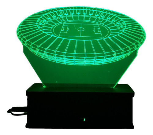 Luminária Led 3d, Maracanã, Estádio,16 Cores+controle