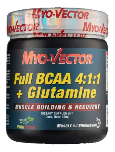 Full Bcaa 4:1:1 + Glutamina Myovector 450g Sabor Passion Fruit