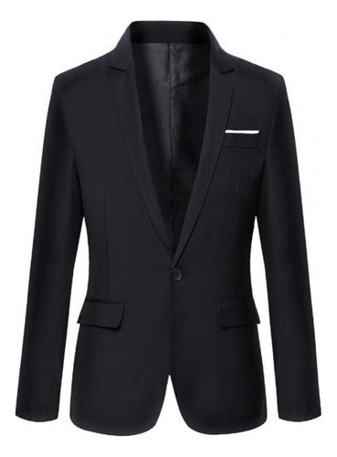 Blazer De Vestir Para Hombre De Talla Grande Con Solapa De N