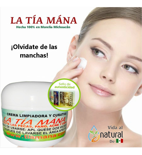 Crema Tía Mána Hidratante Sello Original De Fabrica 5 Pieza