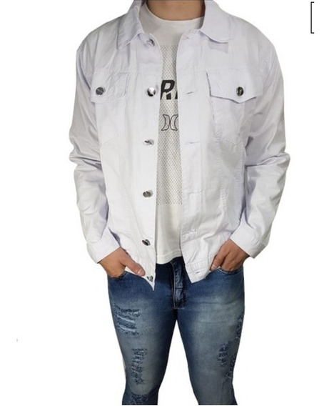 jaqueta branca jeans masculina