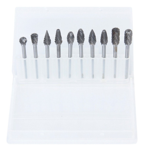 10pcs Acero De Tungsteno Yg8 Carburo Rotary Burr