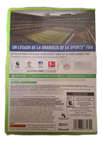 Fifa 19 Legacy Edition / Xbox360 / *gmsvgspcs* (Reacondicionado)