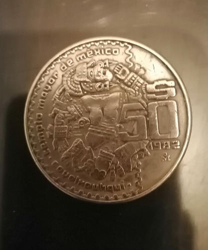 Moneda De La Diosa Azteca Coyolxauhqui De $50 Pesos De 1982