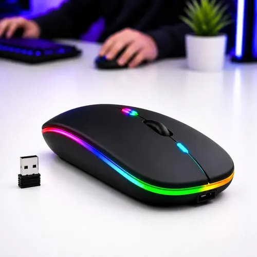 Mouse Sem Fio Recarregável Bluetooth Wireless Ergonômico Óptico Informática G...