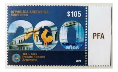 2021 Bicentenario Policía Federal Argentina. Mint