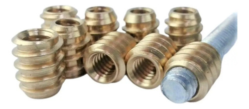 12 Insertos Enroscados Para Madera 3/8