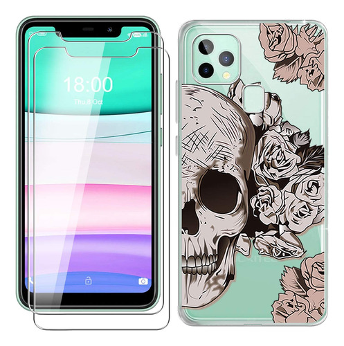 Funda Telefono Para Oukitel C22 5.86  [2 Protector Pantalla