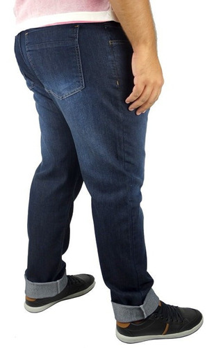 Calça Jeans Com Lycra Stretch Masculina Skinny Plus Size