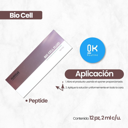 Bio Cell Ampolleta De Péptidos (12pz, 2ml C/u). Hubislab