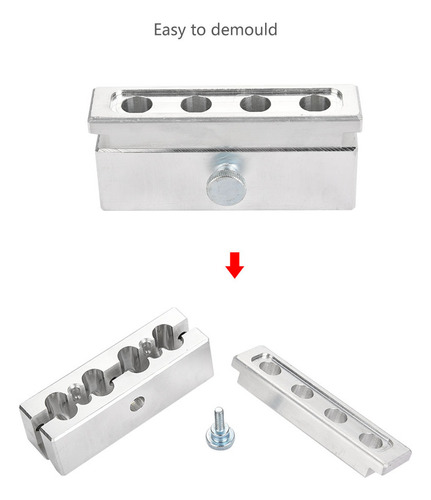 Molde Labial Diy Lipstick Mold, 4 Cavidades, De Aleación De