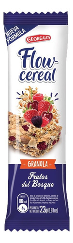 Barra Flow Cereal Frutos Del Bosque Granola 23g Capsuland