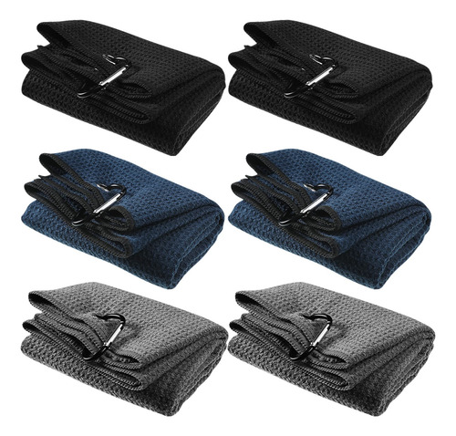 Cindeer 6 Toallas De Golf De Triple Pliegue De 16 X 23 Pulga