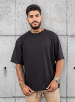 Comprar Polo Oversize Para Hombre Qh Algodón Jersey 20\u002F1 Negro
