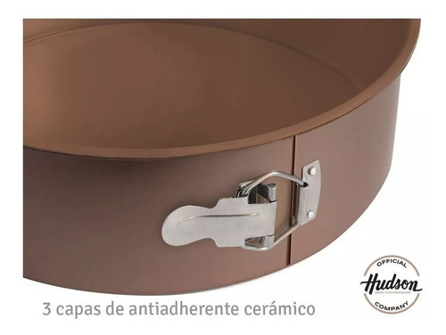 Imagen 2 de 2 de Tortera Desmontable Hudson Cobre Antiadherente Cerámico 26cm