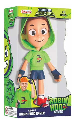 Boneco Articulado Robin Hood Gamer Youtuber Arqueiro 25cm Familia Arqueira Theovitex Enxovais