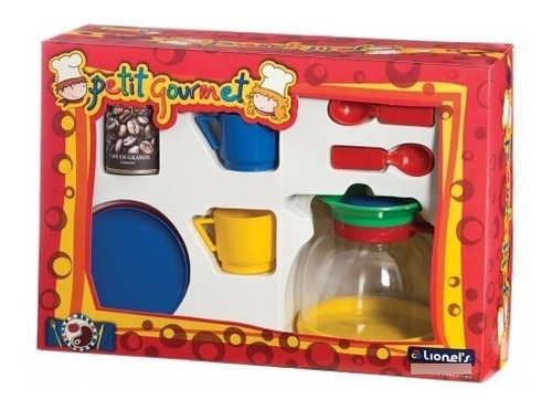 Juego De Café Petit Gourmet Lionel`s Blister Cocina Color Rojo