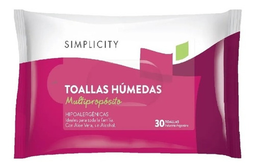 Toallas Húmedas Hipoalergénicas Simplicity X30