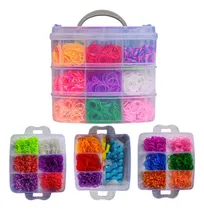 Comprar Loom Bands Gomitas Para Hacer Pulseras Caja 3 Pisos + Telar