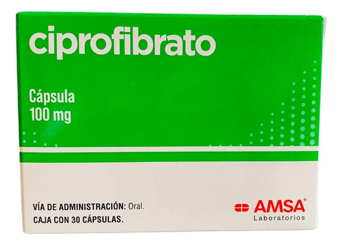 Ciprofibrato Amsa 100 Mg Con 30 Capsulas