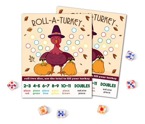 Roll Pavo Game Juego Infantil Para Accion Gracia 10 Carta 20