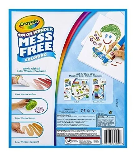 Papel Para Dibujo Color Wonder Con 90 Hojas Y 4 Crayones.