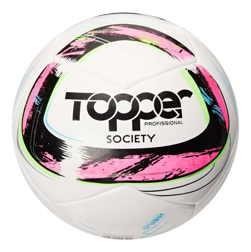 Bola De Futebol Society Oficial Velocity Pro Samba Topper Cor Branco