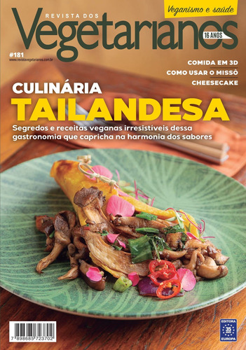 Revista dos Vegetarianos 181, de a Europa. Editora Europa Ltda., capa mole em português, 2021