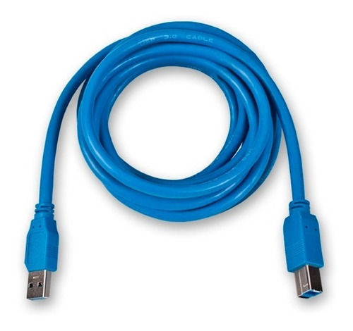 Cable Usb 3.0 Noganet 3 Mts Am/bm Hasta 5gb/s para modem, router e impresoras