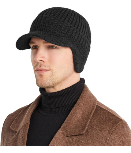 Octeen Hombres Viseras De Invierno Orejeras Cálidas Gorro De