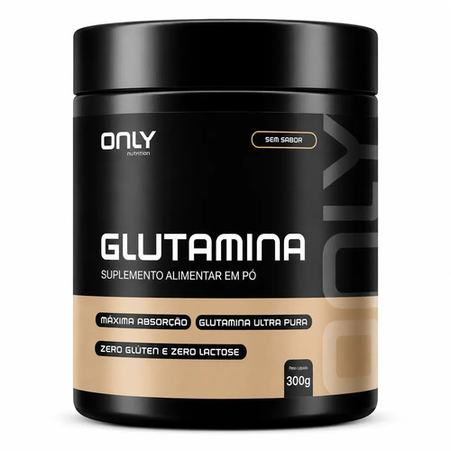 Glutamina Only Nutrition 300g 100% Pura L-Glutamina