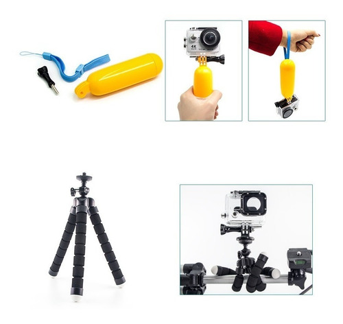 Kit Acessorios Go Pro Maleta Estojo Hero 5/4/3 Black Silver