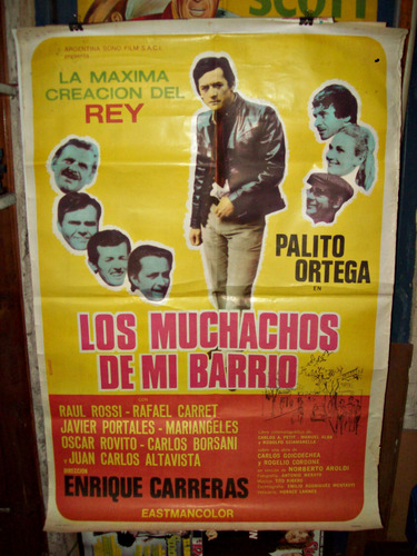 Afiche Cine - Los Muchachos De Mi Barrio - Palito Ortega (Usado)
