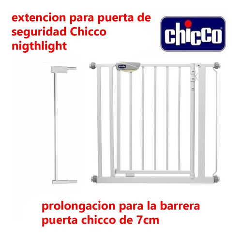 Imagen 2 de 4 de Extensión Chicco 72mm Para Puerta De Seguridad Metálica