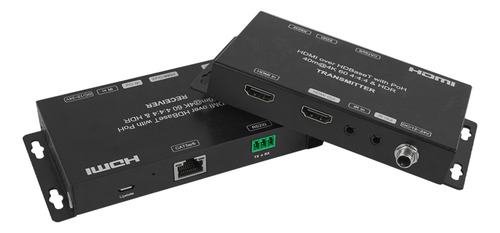 Extensor Hdmi Hdbaset 40m Com Poh, 4k 60hz 4:4:4 E Hdr