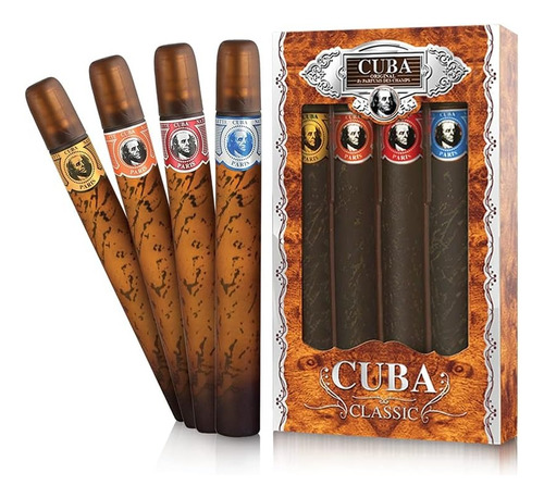 Set Lociones Cuba Classic 4 Pzas + Lámpara Commando