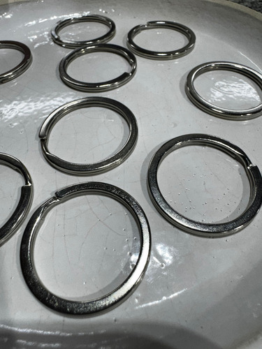 Argolla Plana 30 Mm Sin Cadena Para Llaveros X 250 Unides Color Níquel