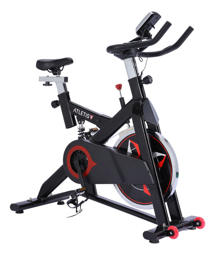 Bicicleta Spinning Atletis Pro Volante 13 Kg Negro