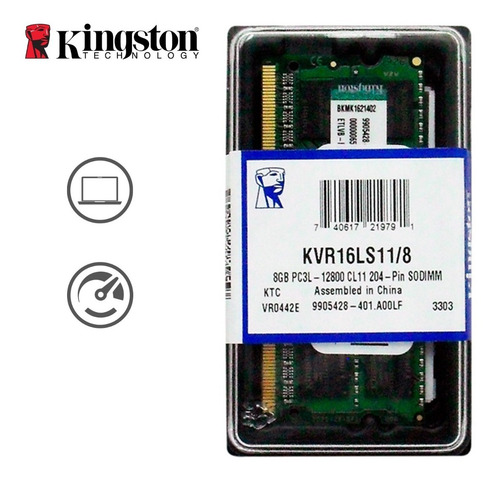 Imagen 3 de 3 de Memoria Ram 4gb Ddr3 Kvr16ls11/4 Kingston - Electrocom