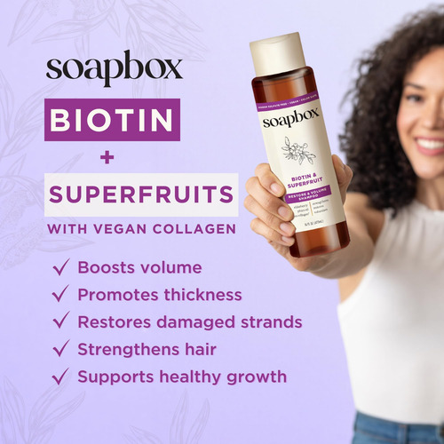 Conjunto De Shampoo E Condicionador De Biotina E Superfrutas