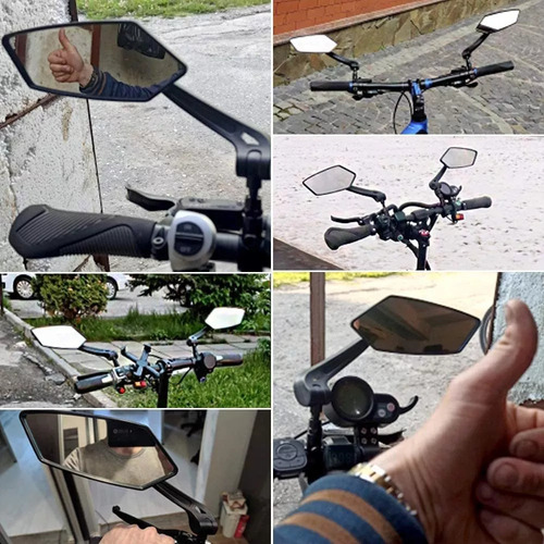 Bicicleta Retrovisor Ajustable Con Gran Lente De Bicicleta