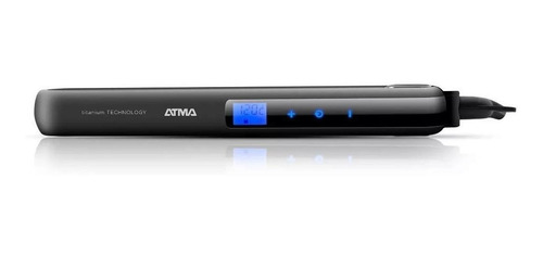 Planchita de pelo Atma PL8860N negra con placas de titanio 110V/220V