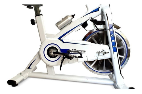 Bicicleta ergométrica Black Panther Suet cor branco e azul