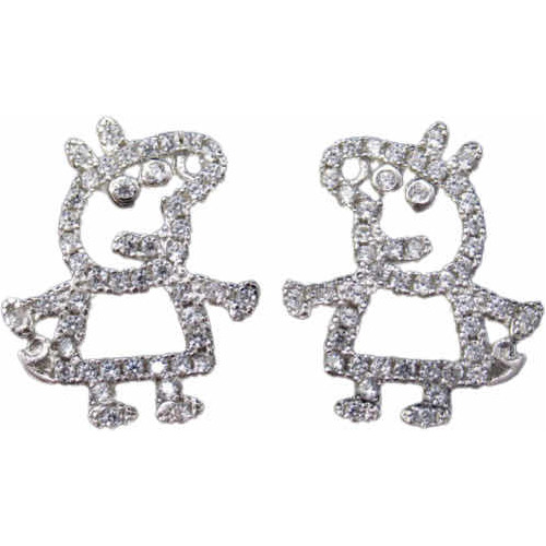 Nuevos Aros De Plata 925 Cerdita Grande Con Cubic 50% Off !!