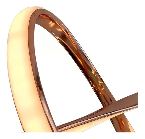 Lustre Pendente Luminária Moderno Infinito Muda Cor Dourado 110v/220v