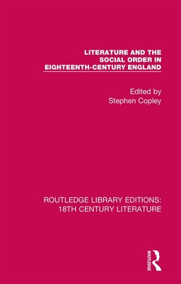 Libro Literature And The Social Order In Eighteenth-centu...