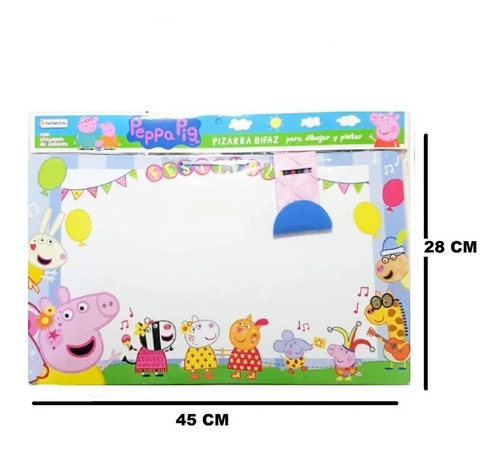 Imagen 2 de 4 de Pizarra Bifaz Pepa Pig Para Dibujar Y Colorear Tapimovil