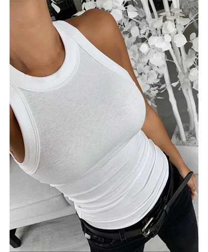 General Camiseta Sin Mangas Con Cuello Redondo Cuello