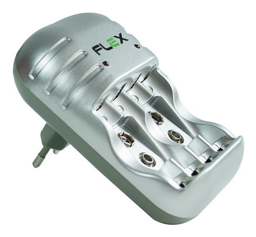 Imagem 3 de 4 de Carregador Com 4 Pilhas Flex Recarregaveis Aa 2900mah C03 4p